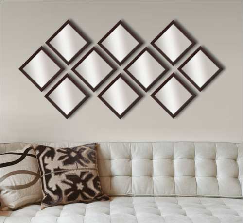 10 Decorative Mirrors in Brown Frame